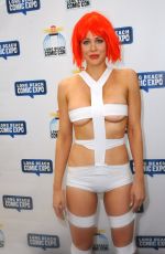 MAITLAND WARD in Leeloo and Slave Leia Outfits at Comic Expo in Long Beach