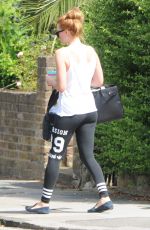MARGOT ROBBIE in Tights Out in London