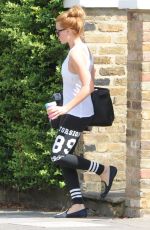 MARGOT ROBBIE in Tights Out in London