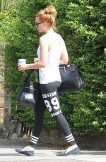 MARGOT ROBBIE in Tights Out in London