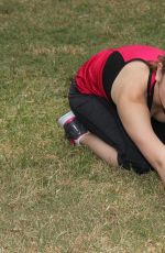 MCKALEY MILLER Out Exercising at a Park in Los Angeles