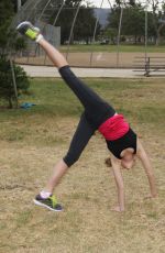 MCKALEY MILLER Out Exercising at a Park in Los Angeles
