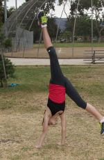 MCKALEY MILLER Out Exercising at a Park in Los Angeles