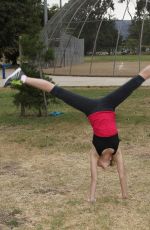 MCKALEY MILLER Out Exercising at a Park in Los Angeles