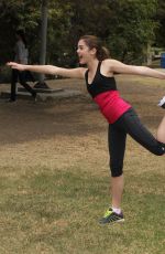 MCKALEY MILLER Out Exercising at a Park in Los Angeles