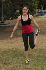 MCKALEY MILLER Out Exercising at a Park in Los Angeles
