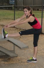 MCKALEY MILLER Out Exercising at a Park in Los Angeles