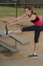 MCKALEY MILLER Out Exercising at a Park in Los Angeles