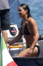 MICHELLE RODRIGUEZ in Bikini at a Boat in Sardinia