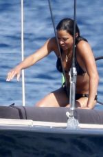 MICHELLE RODRIGUEZ in Bikini at a Boat in Sardinia