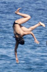 MICHELLE RODRIGUEZ in Bikini at a Boat in Sardinia