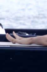MICHELLE RODRIGUEZ in Bikini at a Boat in Sardinia