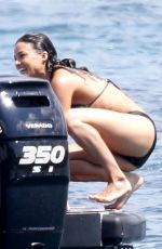 MICHELLE RODRIGUEZ in Bikini at a Boat in Sardinia