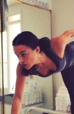 MICHELLE RODRIGUEZ Workout at Tracy Anderson Gym