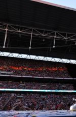 MILEY CYRUS Performs at Capital Summertime Ball in London