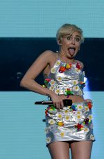 MILEY CYRUS Performs at Capital Summertime Ball in London