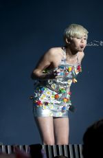 MILEY CYRUS Performs at Capital Summertime Ball in London