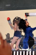 MILEY CYRUS Performs at Capital Summertime Ball in London
