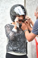 MYLEENE KLASS Leave ITV Studios on a Bike 