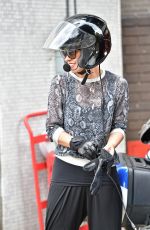 MYLEENE KLASS Leave ITV Studios on a Bike 