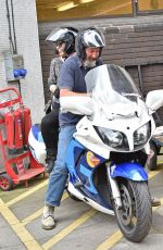 MYLEENE KLASS Leave ITV Studios on a Bike 