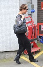 MYLEENE KLASS Leave ITV Studios on a Bike 