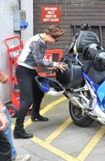 MYLEENE KLASS Leave ITV Studios on a Bike 