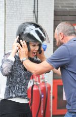 MYLEENE KLASS Leave ITV Studios on a Bike 