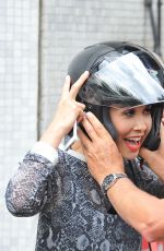 MYLEENE KLASS Leave ITV Studios on a Bike 