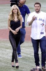 NICOLA PELTZ at Toronto Blue Jays Game in Toronto