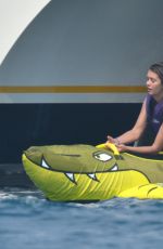 NINA DOBREV in Bikini at a Yacht in St. Tropez