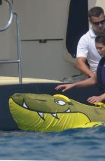 NINA DOBREV in Bikini at a Yacht in St. Tropez