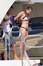 NINA DOBREV in Bikini at a Yacht in St. Tropez