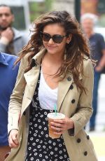 NINA DOBREV in Short Skirt Out in New York