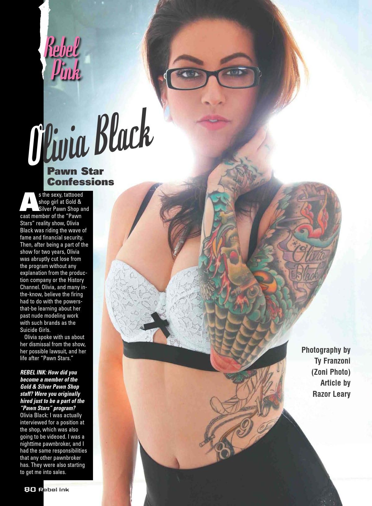 OLIVIA BLACK in Rebel Ink Magazine, August/September 2014 Issue.