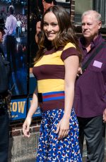 OLIVIA WILDE at The Late Show with David Letterman in New York