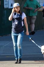 OLIVIA WILDE Walks Her Dog Out in New York