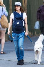 OLIVIA WILDE Walks Her Dog Out in New York