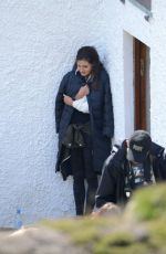 PHOEBE TONKIN on the Set of Take Down in Wales