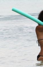 Pregnant RACHEL BILSON in Bikini on the Beach in Barbados 0806