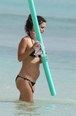 Pregnant RACHEL BILSON in Bikini on the Beach in Barbados 0806