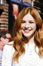 RACHELLE LEFEVRE Arrives at Late Show with David Letterman in New York
