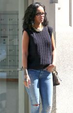 RIHANNA in Jeans Out and About in New York 0206
