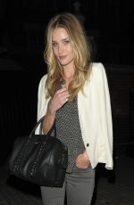 ROSIE HUNTINGTON-WHITELEY Leaves at Chiltern Firehouse in Lodon