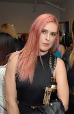 RUMER WILLIS at Zana Bayne Leather Fashion Show Party in Los Angeles