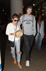 SARAH HYLAND at LAX Airport in Los Angeles