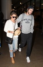SARAH HYLAND at LAX Airport in Los Angeles