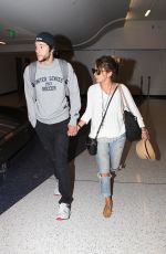 SARAH HYLAND at LAX Airport in Los Angeles