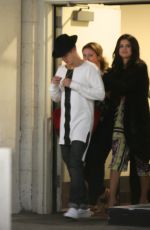 SELENA GOMEZ and Justin Bieber Leave Arclight Cinemas in Los Angeles