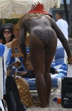 SERENA WILLIAMS and CAROLINE WOZNIACKI in Bikinis at a Beach in Miami